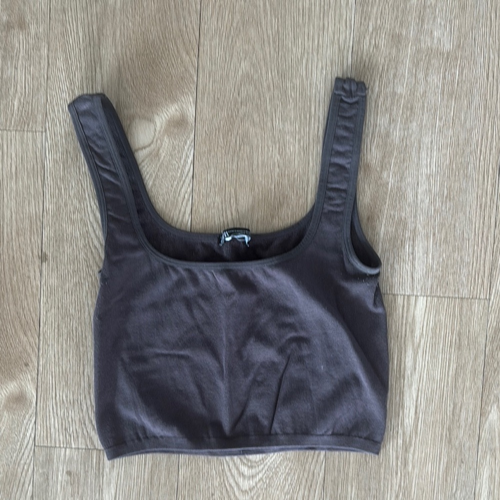 Women's Brown Crop Top